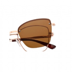 Metal optical frame clip-on