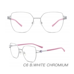 Metal optical frame clip-on