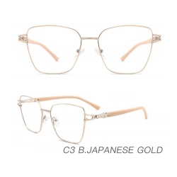 Metal optical frame clip-on