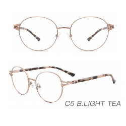 Metal optical frame clip-on