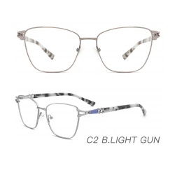 Metal optical frame clip-on